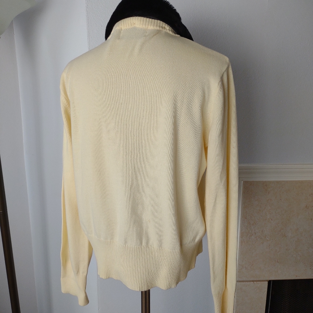 Faux  Fur Collar Sweater Detachable Quit LUXURY - Picture 6 of 8